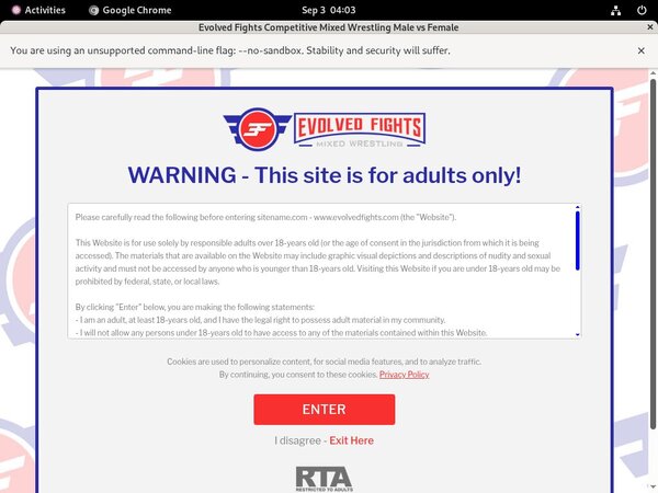 Evolvedfights.com Hacked Account