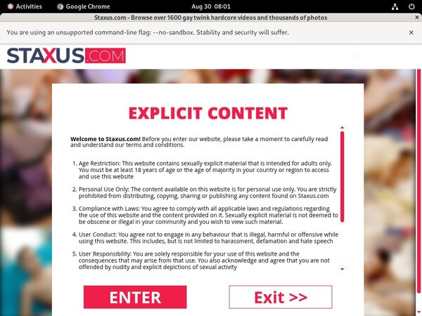 Free Account On Staxus
