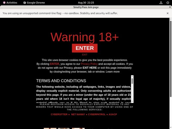 Smutty Pass With No Credit Card