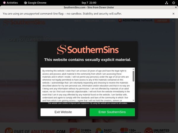 Southernsins.com Password Southernsins.com Password