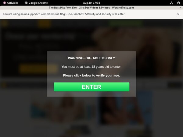 Wet And Pissy Signup Page