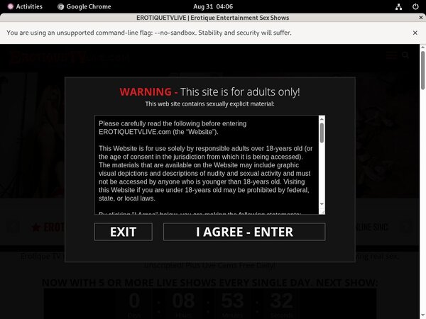 Erotiquetvlive Free Account Password