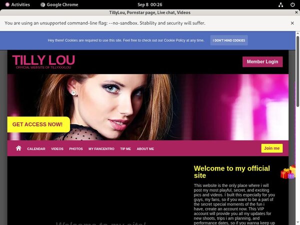 Tillyxxxlou.modelcentro.com Free Username