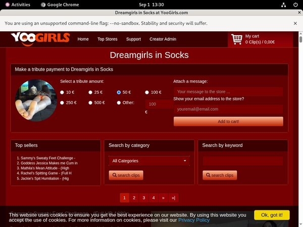 Dreamgirls In Socks Accounts And Password