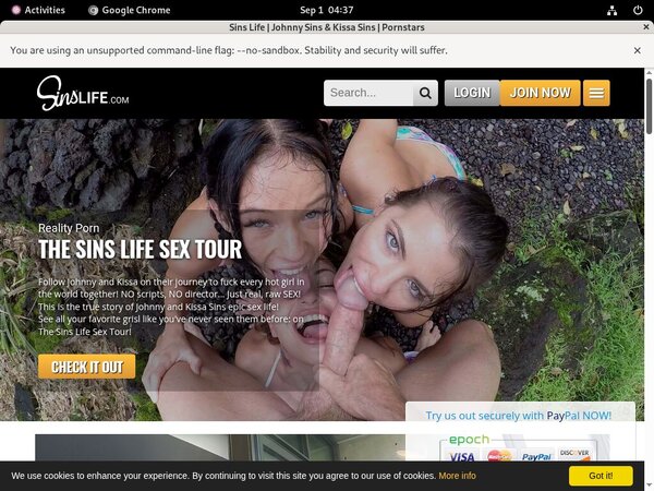Sins Life Updated Passwords